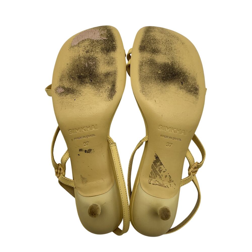 Simkhai Strappy Yellow Cedonia Kitten Heel Sandal Size 37 EU / US 7 - Picture 6 of 6
